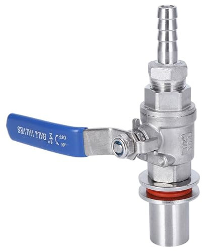 CHEOTIME Braukessel-Kugelhahn, Innengewinde 1/2 Zoll, Heimbrau-Schott-Kugelhahn, Edelstahl 304, für selbstgebrautes Bierkessel-Zapfhahn-Ausrüstungsset