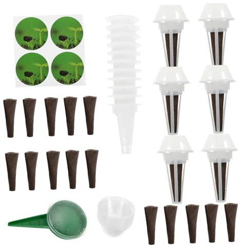 Levemolo Pflanzkörbe für Hydrokultur -teiliges Set mit Anzuchtkörben Schwämmen und Feuchtigkeitskuppel für Den Indoor-gartenbau