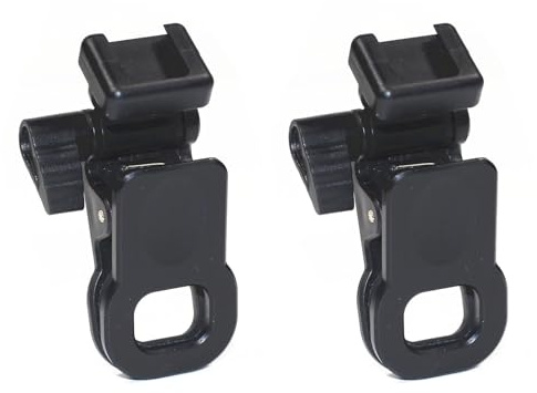 ThtRht 2 Pack LED Video Light Clips Holder with Cold Shoe Mount Portable Photography Lighting Clip on Clamp for Magnetic RGB Camera Lights Panel Rechargeable Soft Light Vlogging Tablet Laptop Display