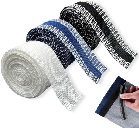 RT 3pcs Nastri Adesivi di Tessuto Fusibile, Termoadesivo, Orlo Adesivo per Tessuti, Svelto Termoadesivo Forte, Nastro in Poliestere per Orlo,nastro termoadesivo per tessuti, orlo pantaloni (2m)