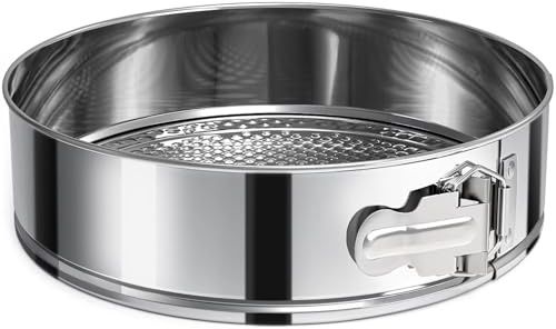 CHUZHOMU 7 Inch Springform Pan 304 Stainless Steel Nonstick Springform Cake Pan with Removable Bottom, Round Spring Form Cheesecake Pans