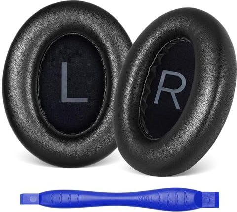 Ersatz Ohrpolster für Bose NC700 / 700 Noise Cancelling Kopfhörer, Aurivor Lammfell-Leder Ohrkissen-Abdeckungen/Polster-Kit mit weichem Memory-Schaum, verdickter Komfort, reißfeste Nähte (Schwarz)