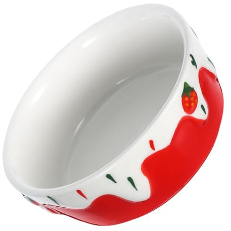 ibasenice Ciotola in Ceramica Rossa per Cincillà e Porcellini D'india, Design Multifunzionale Facile da Pulire, per Piccoli Animali Domestici