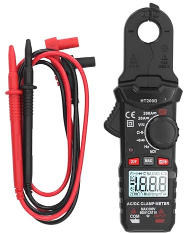 Misuratore di morsetto digitale XTevu, tester di tensione di corrente mini, tester di capacità di frequenza di resistenza elettricista, multimetro per misurazioni elettriche
