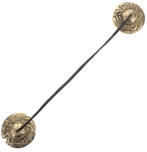 Milisten Platillos Ideales para Prácticas de Atención Plena y Relajación de Cobre Dorado Tingsha Pulidos y Afinados Expertamente para Meditación y Yoga