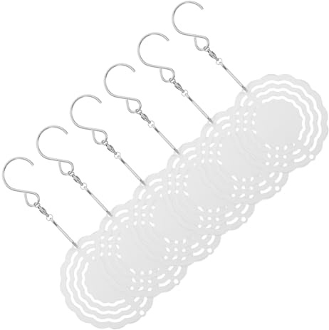 6 Stück Aluminium Windspiel Dekoration, Weiß, 76x76x1mm | Selbstgemacht Hängedekoration zum Gestalten, für Innenräume und Garten, Dekorativ und Individuell