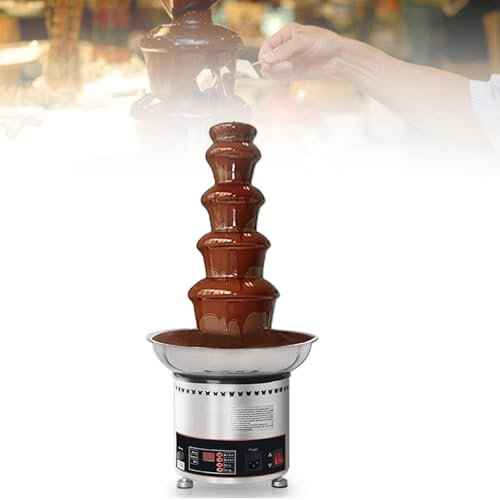 Chocolate Fountain Machine, 4-Tier Melting Machine with Temperature Control, Perfect for Parties, Restaurants, Weddings and Buffets