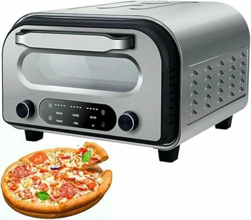 YGHBFRSZ Forno Elettrico per Pizza con Schermo Touch Intelligente, Controllo della Temperatura A 450 ° C E Timer, 6 Impostazioni Predefinite, Perfetto per Cucine Domestiche, 30 Cm