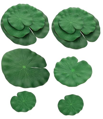 JOINPAYA 10 pièces Nénuphars Flottants Artificiels Résistants Aux Intempéries pour Bassin et Jardin de Lotus Réalistes pour Décoration Piscine et Aquarium