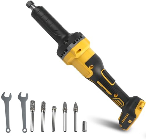 Kabelloser Geradschleifer kompatibel mit Dewalt 18V/20V Akku, 24000RPM Bürstenloser Power Die Grinder mit 6mm Bohrer zum Schleifen Polieren Entgraten (nur Werkzeug)