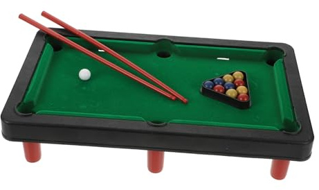 HEMOTON Mini Billiard für Jungen Kompaktes Indoor Lernspielzeug aus Robustem mit Optimalen Kugeln und Queues für Familienspaß und Partys