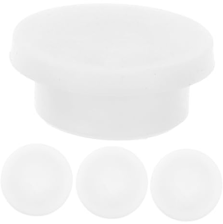 HONITANO Bathroom Sink Overflow Drain Caps 4pcs White Rubber Overflow Cover Seal Ring Plug for Washbasin and Bathtub
