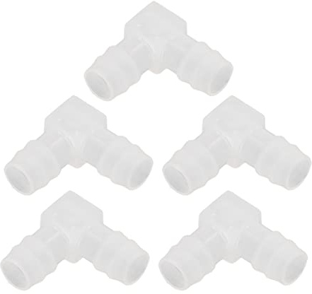 Haofy Giunto per Tubo in Plastica Struttura Chimica Stabile Curva a Gomito a 90° Connettore per Tubo a L per Laboratorio Acquario, Materiale PP Confezione da 10 (16 mm / 0,63 Pollici)