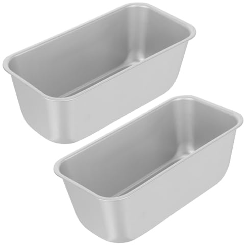 Toyvian 2 Moldes Rectangulares para Hornear Pan y Pasteles Antiadherentes, Bandejas Prácticas para Tostadas, Moldes de Cocina Duraderos para Repostería, Uso Doméstico y Profesional