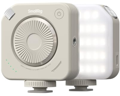 SMALLRIG P96 Neo Mini LED Video Light, Tragbares Kamera-Licht für Fotografie, Blitzlicht, CRI95+, 2500K-6500K, 1500mAh Akku, Fülllicht-Zubehör für Content Creator, Morandi Grau - 5820
