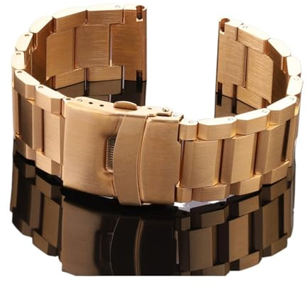 FYXT Klockarmband I Rostfritt Stål Kvinnor Män Metall Länkarmband 18 Mm 20 22 24 Tillbehör Silver Rose Guld Svart
