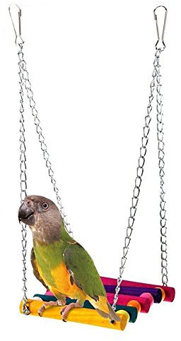Vktech® 5pcs Pet Bird Parrot Parakeet Budgie Cockatiel Cage Hammock Swing Toy Hanging Toy (Style A)