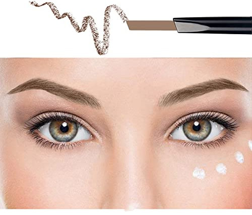 ANIFER Lápiz de cejas Marrón claro Impermeable Retractable Automático de doble punta de larga duración (Marrón claro/Light brown # 4)