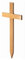 Trauer-Shop Grabkreuz aus Holz, Holzkreuz aus Eiche. 38 cm x 100 cm.
