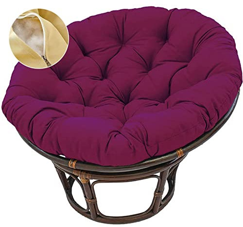 Yadlan Papasansessel Kissen Outdoor Sitzauflage, Polster für Papasansessel, Wasserdicht Verdicken Schaukel Hängekorb Sitzkissen Indoor und Outdoor(Size:90 * 90cm,Color:Violett)