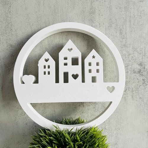 Silikonform Haus - Silikonformen Gießformen Häuser | Silikonform Kerzenhalter | Silikonform Häuser | Seifenform | Epoxidharz Formen | Gipsformen Zum Gießen Für Sojawachs Kerzen, Seife, Gips, Handwerk