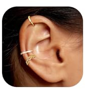 BVLAGIDA 3 Pièces Ear Cuff pour Femme Faux Piercing Oreille Réglables Clips Oreilles Non Percées Non Piercing Cartilage Helix Or Manchette Oreille Femme Avec Boîte