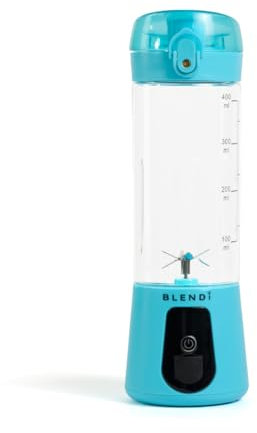 BLENDi Lite Mixeur portable (500 ml) – Rechargeable par USB, puissant moteur de 70 W pour smoothies, boissons protéinées et plus encore – Compact, facile à transporter et sans BPA (turquoise)