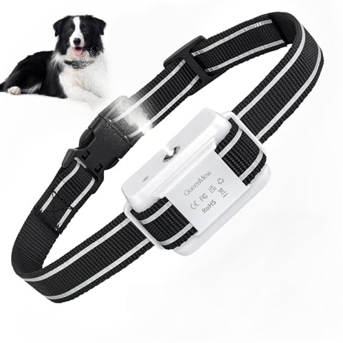 Bubbacare Collare Antiabbaio per Cani, Auto Collari Antiabbaio Ricaricabili Regolabile, Collare Anti Abbaio Sicuro Spruzzo e Vibrazione Efficaci per Cane Piccolo Medio Grande, Bianco