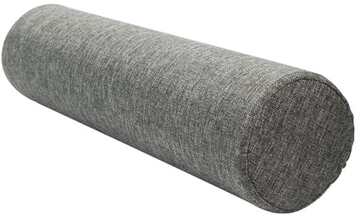 AQIGR Kissenrolle Nackenkissen Nackenrollenkissen Kissen Rolle, Unterstützung Rückenkissen Bolster Kissen für Hals, Beine, Rücken, Bett(Gray,15x90cm)