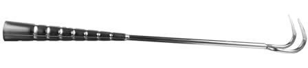 INOOMP Crochet à Viande Double Griffe et Poignée Longue en Acier Inoxydable Ustensile pour Griller Barbecue en Extérieur
