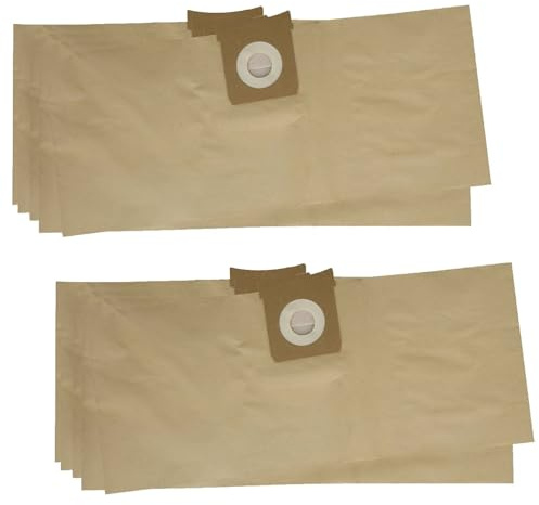 Masterpart Vacuum Paper Dust Filter Bags, 20 Litre, Pack Of 10, Compatible With Ryobi Wet & Dry Vacuum Cleaners