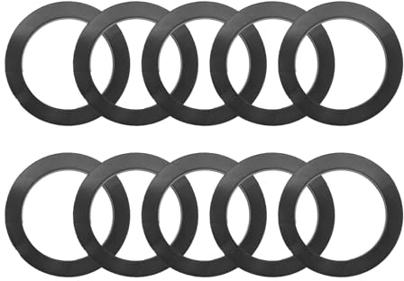 Rowglow 10pcs Waste Pipe Ring Seal 45x31x2 mm, Drain Pipe Seal Water Siphon Sealing Ring Gasket Siphon Water O-Ring For For 1 1/2 Inch Dn40 40 Mm Drain Pipe (Round washers 45mm 10pcs)