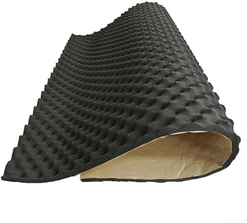 Axorafow Tapis acoustique en mousse noire de 2 cm - 50 x 80 cm - Isolation phonique - Pour pneu de route - Pour coffre de voiture - 50 x 80 cm