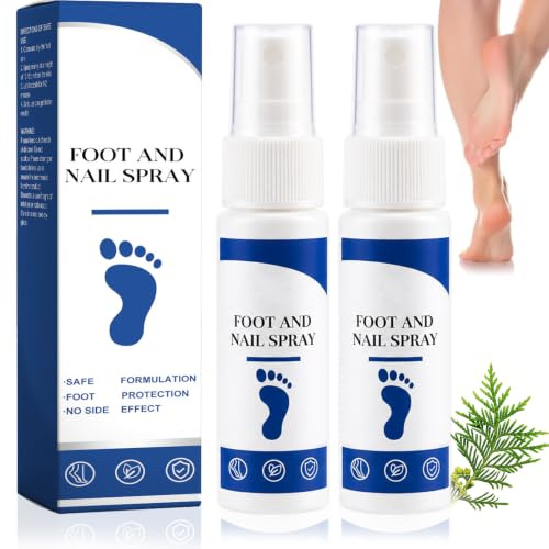2 st fotsvampspray, mat och nagelspray, fot nagelspray, nagelsvampspray, fotspray för nagelreparation luktbekämpning, fotspray nagelreparation odor fotvård
