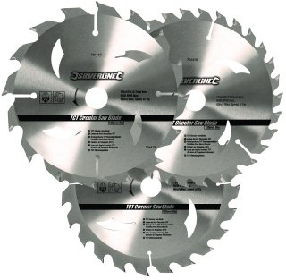 Silverline 704410 Lames de scie circulaire 135 x 10/12,7 mm TCT 16T, 24T et 30T