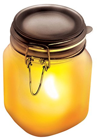 Suck UK - Sun Jar Solar Light Garden Lights Solar Powered Waterproof Rechargeable Lights Indoor & LED Mason Jar Party Gardening Gifts Or Garden Gifts Outdoor Yellow