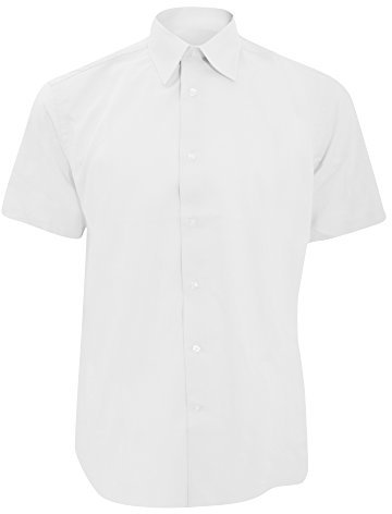 Russell Collection Mens Short Sleeve Easy Care Tailored Oxford Shirt (16inch) (White)