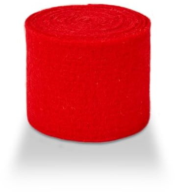 Hochwertiger & Widerstandsfähiger Filz – Breite 15cm / Länge 5m - Topfband/Bastelfilz/Wollfilz – Große Farbauswahl – Dehnbar & Druckelastisch – Tischdekoration Ostern/Weihnachten (Hellrot)