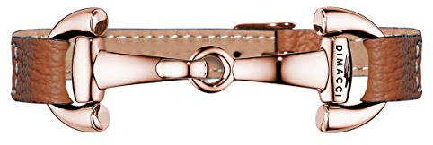 DIMACCI ALBA PUR - Bracciale e acciaio inossidabile placcato oro rosa, colore: cognac, cod. 4051489101197
