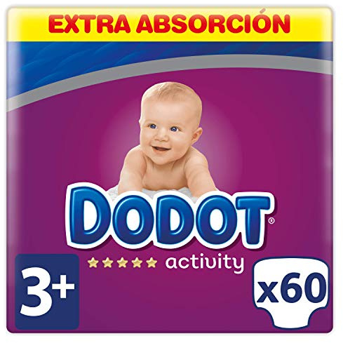 Dodot Activity Pañales Talla 3+, 60 Pañales - 7 kg - 11 kg