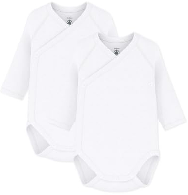 Petit Bateau Bodies Naissance Manche Longue (Lot de 2) Mixte bébé, Variante 1, 3 mois