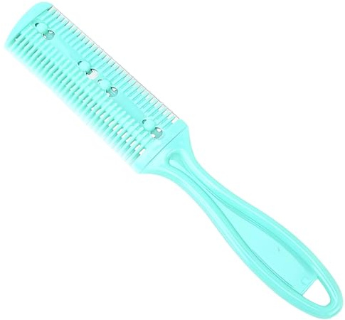 YNR Hair Thinning Comb - Razor Hair Cutting Styling Tool, Hair Shaper Thinning Layer Hair, Cutting Razor Steel Comb, Thinning Comb Hairdressing & Easy Blade Changing Mechanism | (Sea Green)