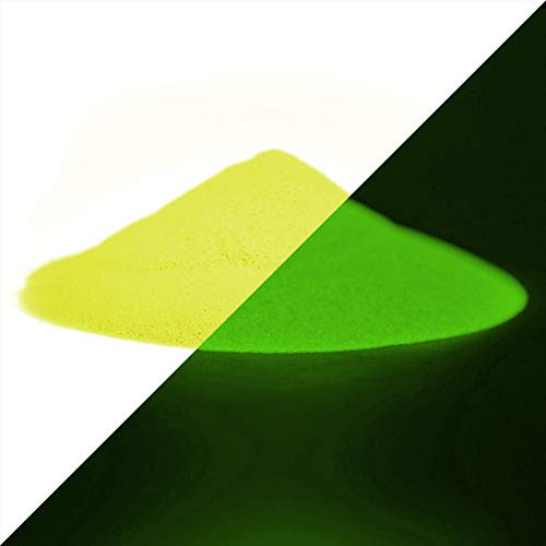 lumentics Polvere fluorescente gialla, 40 g, pigmento luminoso per resina | Colore giallo luminoso con luce giallo-verde, miscelabile con vernice, gel, cera o colla