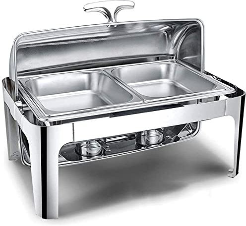 JINCAN. Scaldeli per feste Buffet, Adatto a Cafeteria Hotel Grourmet Restaurant Party Tenere il cibo caldo, riscaldamento dell'alcool, grande capacità (9 li) (Colore : B-9l)