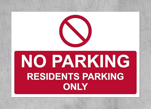 No parking resident sparking only Safety sign - 3mm Aluminium sign (300mm x 200mm)