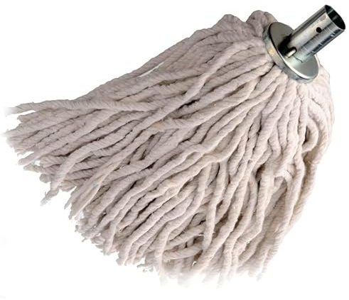 BH | 14 Py Metal Push Socket Mop Head | 1 Pc | Wet or Dry Floor Cleaning | Disposable | Replacement | Cotton Thick Absorbent Yarn | Everyday Home, Office, Commercial Use - by BEST HOUSE