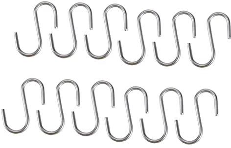 Baluue 10pcs Heavy Duty Zinc Plated s Hooks for Kitchen and Closet Non-Slip Hangers for Hanging Pots Towels and Coats Door and Wall Storage