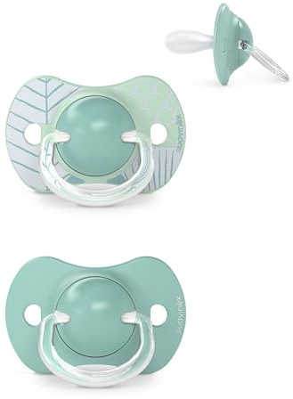 Suavinex, Pack de 2 Chupetes con Tetina Fisiológica de Silicona SX Pro, para Bebés +18 Meses, Tetina más Plana y Flexible, Respeta el Desarrollo Bucodental, Dreams Azul