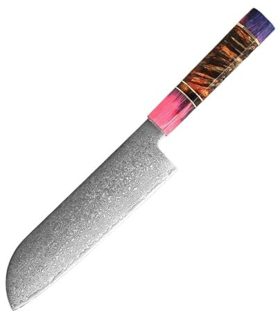 FBITE Couteaux de cuisine damas VG10, couteau de Chef japonais en acier damas, manche en bois Stable, couteau très tranchant