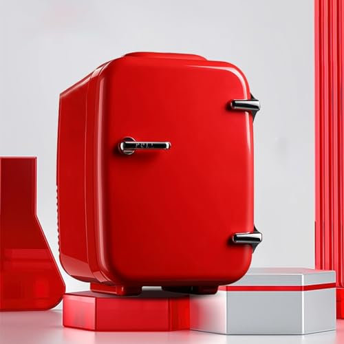 Yajuer Car Small Fridge, Portable Single Door Mini Fridge, Compact Refrigerator Perfect for Skin Care Products, Snacks, Can, Cosmetic, Drink